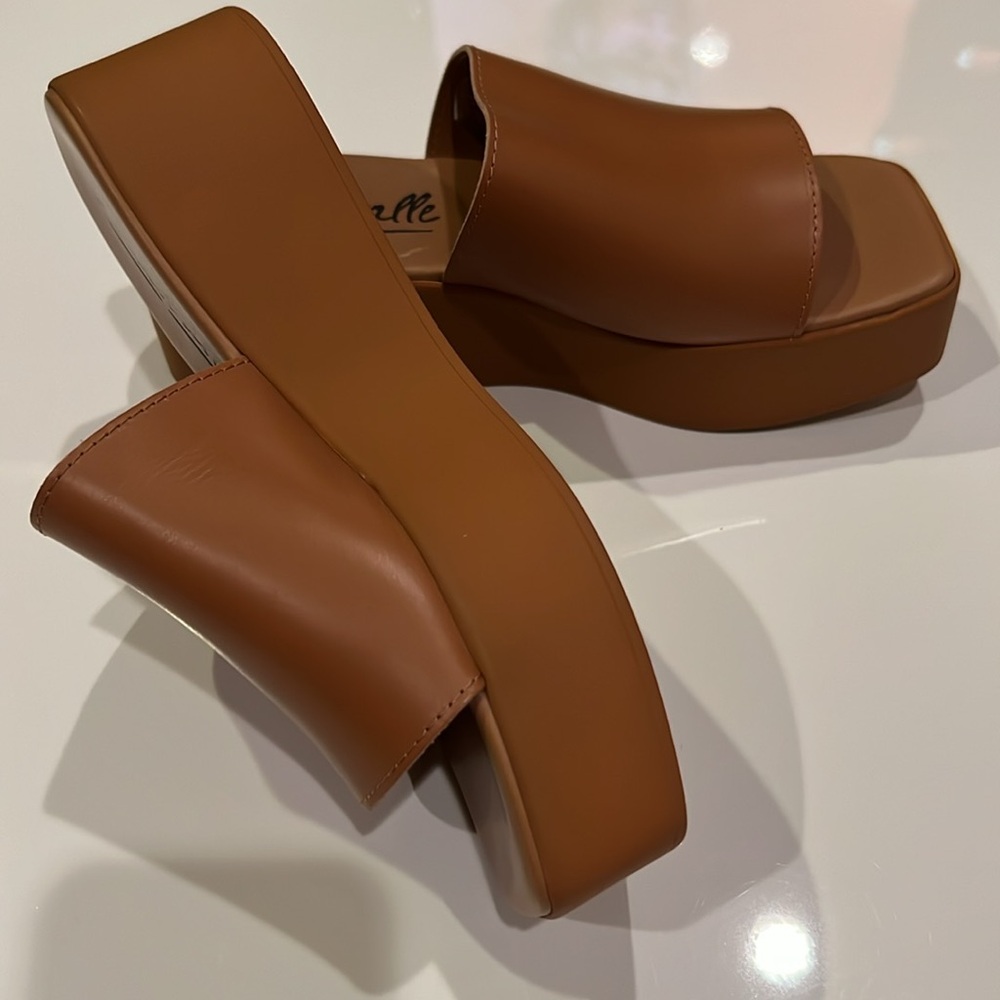 L’Intervalle Fox Tan mules sandals, Leather Upper, Padded Insole, Made in Italy